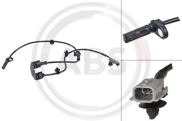 A.B.S. 31580 Sensor, wheel speed