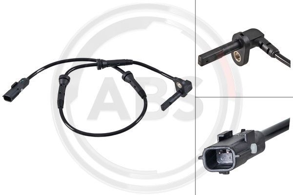 A.B.S. 31649 Sensor, wheel speed