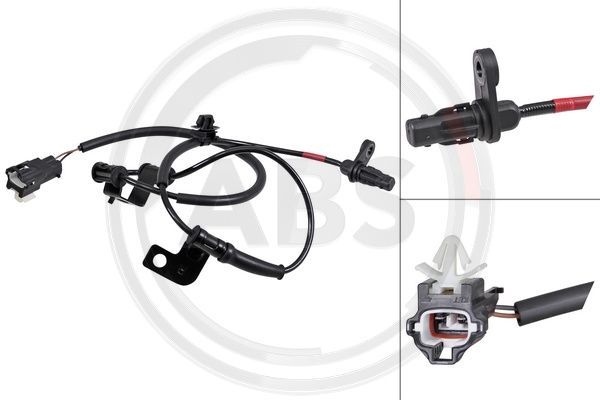 A.B.S. 31858 Sensor, wheel speed
