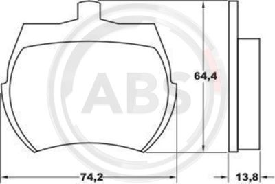 Brake Pad Set, disc brake A.B.S. 36011