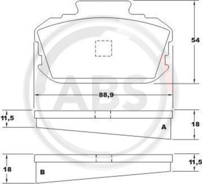 Brake Pad Set, disc brake A.B.S. 36101