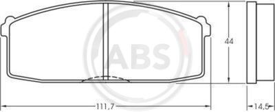 Brake Pad Set, disc brake A.B.S. 36158