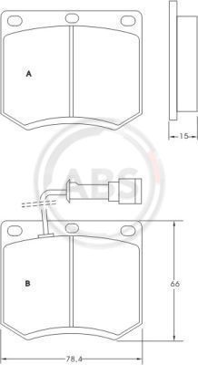 A.B.S. 36486 Brake Pad Set, disc brake
