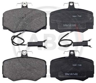 Brake Pad Set, disc brake A.B.S. 36568/1