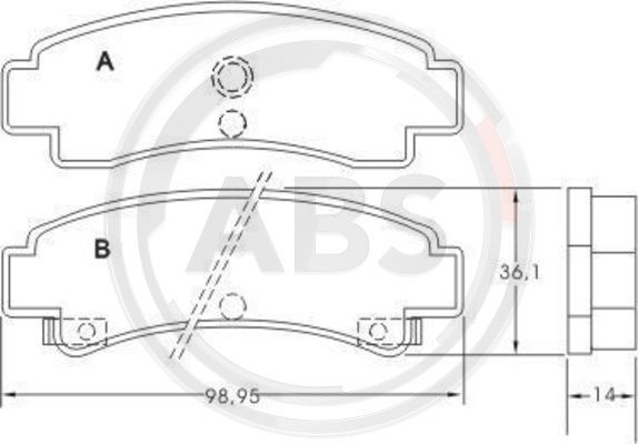 A.B.S. 36704 Brake Pad Set, disc brake