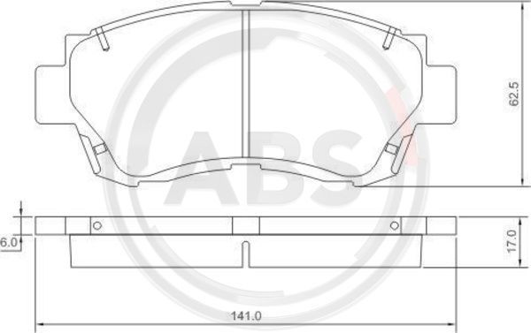 A.B.S. 36713 Brake Pad Set, disc brake