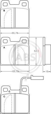 A.B.S. 36821 Brake Pad Set, disc brake