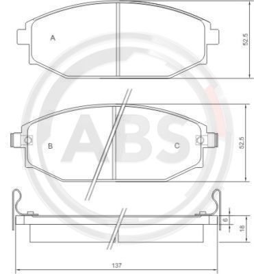 A.B.S. 37173 Brake Pad Set, disc brake