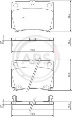 A.B.S. 37284 Brake Pad Set, disc brake
