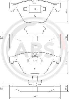 A.B.S. 37346 Brake Pad Set, disc brake