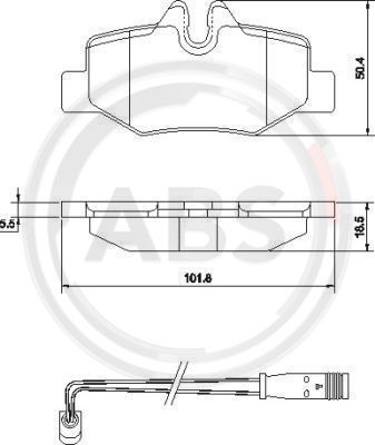 A.B.S. 37450 Brake Pad Set, disc brake