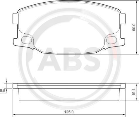 A.B.S. 37657 Brake Pad Set, disc brake