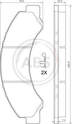 Brake Pad Set, disc brake A.B.S. 37713