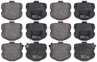 Brake Pad Set, disc brake A.B.S. 38433