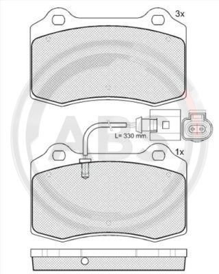 A.B.S. 38592 Brake Pad Set, disc brake