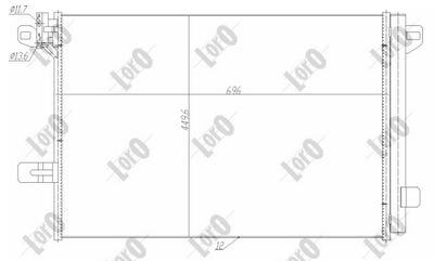 Condenser, air conditioning ABAKUS 053-016-0037