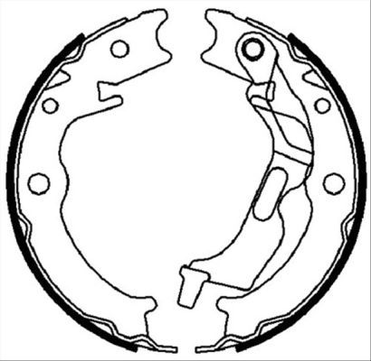 ABE C00011ABE Brake Shoe Set, parking brake
