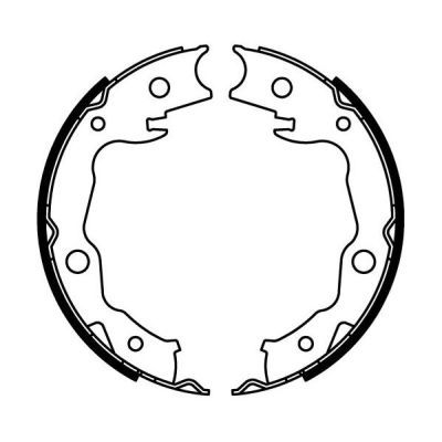 ABE C01063ABE Brake Shoe Set, parking brake