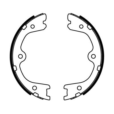 ABE C01064ABE Brake Shoe Set, parking brake