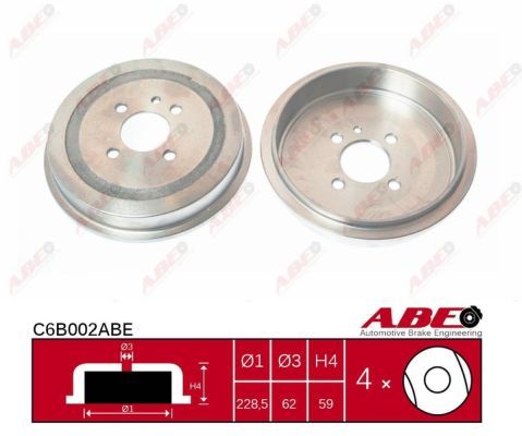 ABE C6B002ABE Brake Drum