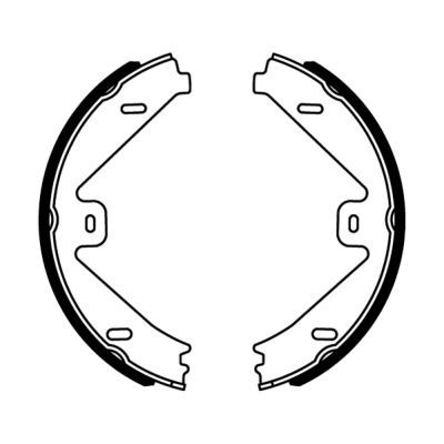 ABE CRM014ABE Brake Shoe Set, parking brake