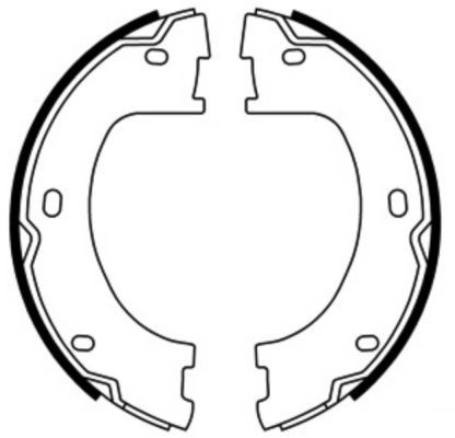 ABE CRM015ABE Brake Shoe Set, parking brake