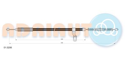 Cable Pull, parking brake ADRIAUTO 01.0206