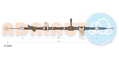Cable Pull, parking brake ADRIAUTO 01.0245