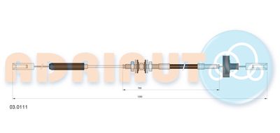 Cable Pull, clutch control ADRIAUTO 03.0111
