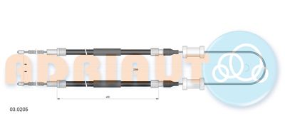 Cable Pull, parking brake ADRIAUTO 03.0205