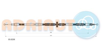 Cable Pull, parking brake ADRIAUTO 03.0238