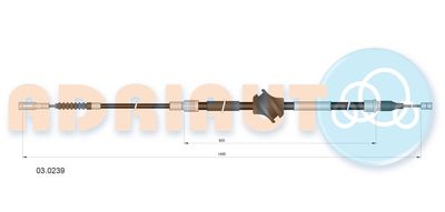 Cable Pull, parking brake ADRIAUTO 03.0239