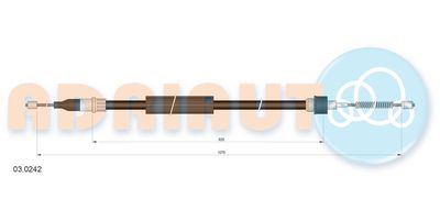 Cable Pull, parking brake ADRIAUTO 03.0242