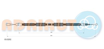 Cable Pull, parking brake ADRIAUTO 03.0252
