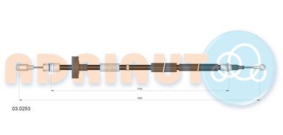 Cable Pull, parking brake ADRIAUTO 03.0253
