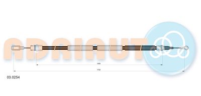 Cable Pull, parking brake ADRIAUTO 03.0254