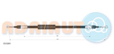 Cable Pull, parking brake ADRIAUTO 03.0261