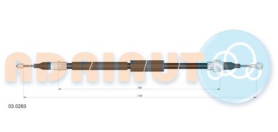 Cable Pull, parking brake ADRIAUTO 03.0263