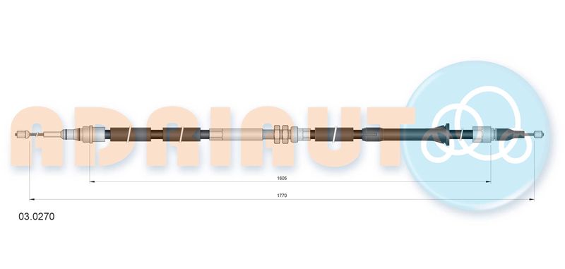 ADRIAUTO 03.0270 Cable Pull, parking brake