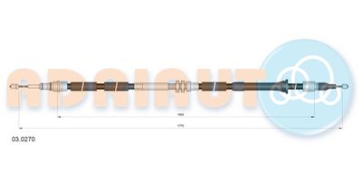 Cable Pull, parking brake ADRIAUTO 03.0270