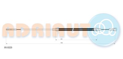 Cable Pull, parking brake ADRIAUTO 05.0223