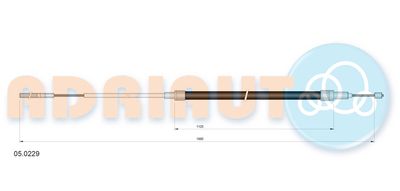 Cable Pull, parking brake ADRIAUTO 05.0229