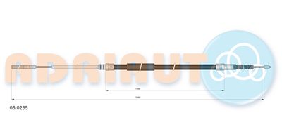 Cable Pull, parking brake ADRIAUTO 05.0235