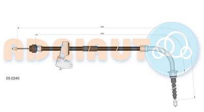Cable Pull, parking brake ADRIAUTO 05.0240