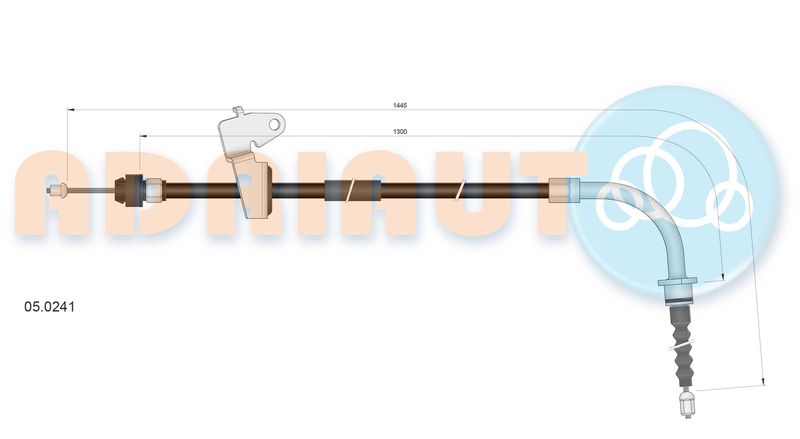 ADRIAUTO 05.0241 Cable Pull, parking brake
