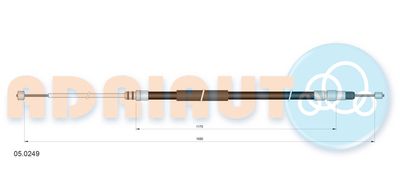 Cable Pull, parking brake ADRIAUTO 05.0249