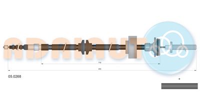 Cable Pull, parking brake ADRIAUTO 05.0268