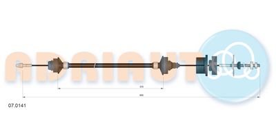 Cable Pull, clutch control ADRIAUTO 07.0141