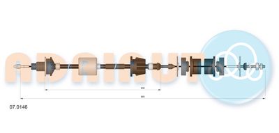 Cable Pull, clutch control ADRIAUTO 07.0146