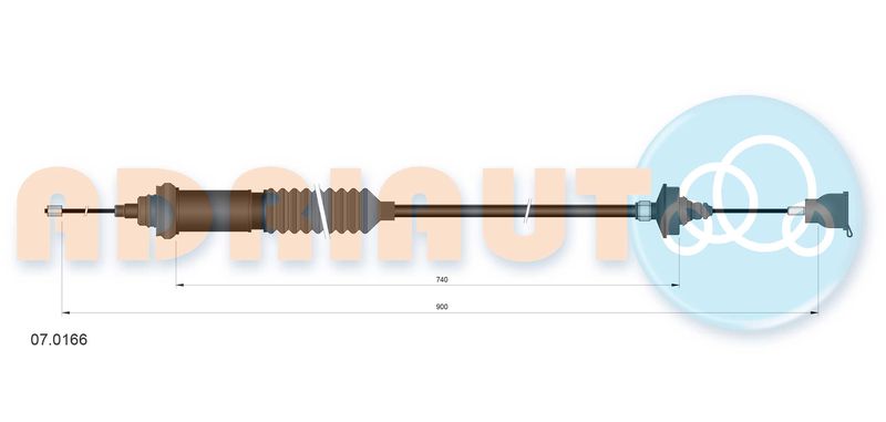 ADRIAUTO 07.0166 Cable Pull, clutch control
